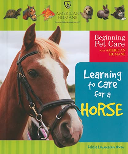 Stock image for Learning to Care for a Horse for sale by Better World Books