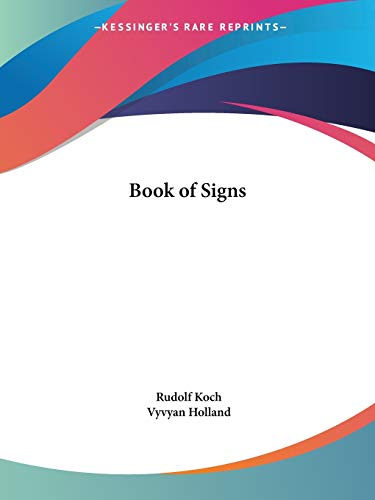 9780766176522: Book of Signs, 1930