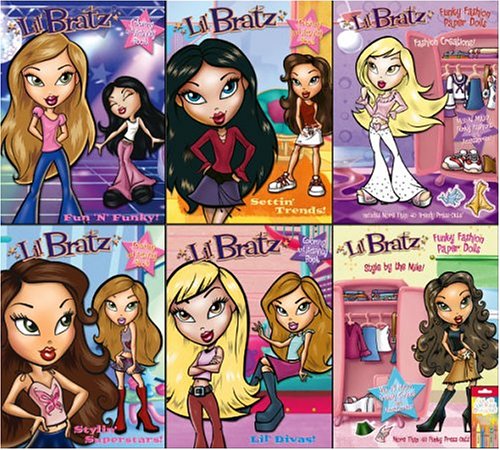 9780766619043: Lil' Bratz 7 Piece Paper Dolls & Coloring Books Pack with Crayons