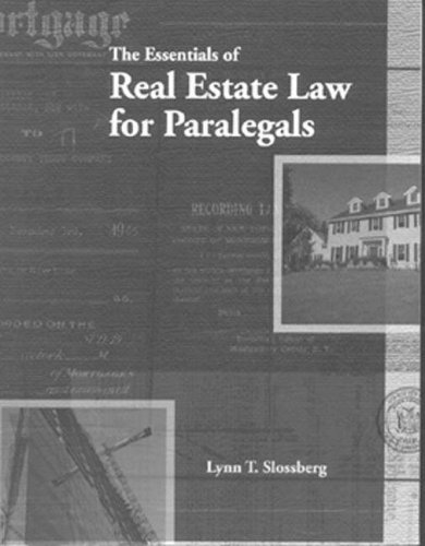 Imagen de archivo de The Essentials of Real Estate Law for Paralegals a la venta por ThriftBooks-Dallas