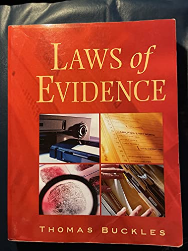 Imagen de archivo de Laws of Evidence a la venta por Bulrushed Books