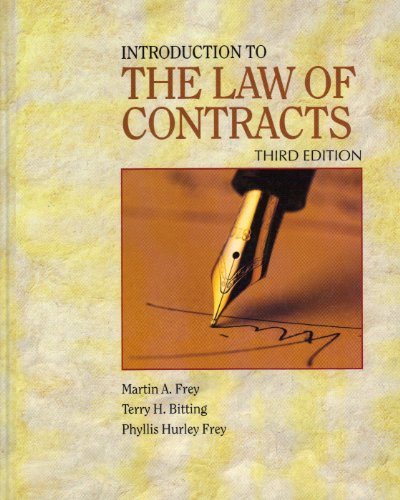 An Introduction to the Law of Contracts {THIRD EDITION}