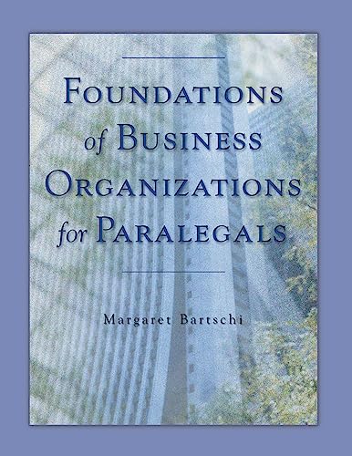 9780766816527: Foundations of Business Organizations for Paralegals