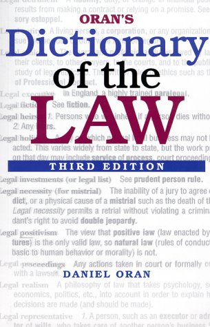 Oran's Dictionary of the Law - Daniel Oran