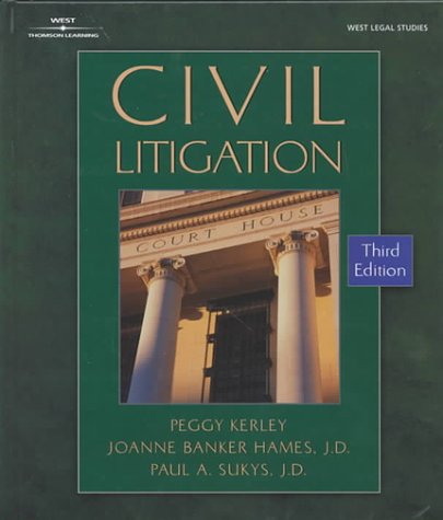 Stock image for Civil Litigation (The West Legal Studies Series) for sale by Wonder Book