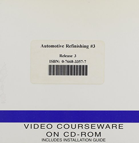 Automotive Refinishing Video Series Part 3 CD-ROM (9780766833579) by Delmar Learning
