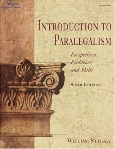 Stock image for Introduction to Paralegalism : Perspectives, Problems, and Skills for sale by Better World Books
