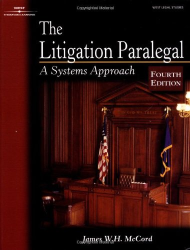Imagen de archivo de The Litigation Paralegal : A Systems Approach a la venta por Better World Books