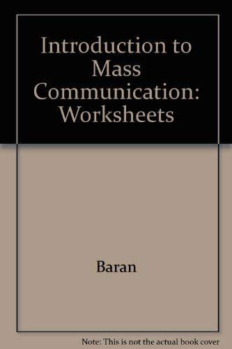 Imagen de archivo de Introduction to Mass Communication Media Literacy Worksheets a la venta por a2zbooks