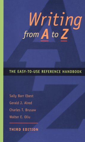 Imagen de archivo de Writing from A to Z: The Easy-To-Use Reference Handbook a la venta por BEAR'S BOOK FOREST