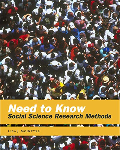 Beispielbild fr Need to Know: Social Science Research Methods zum Verkauf von BooksRun