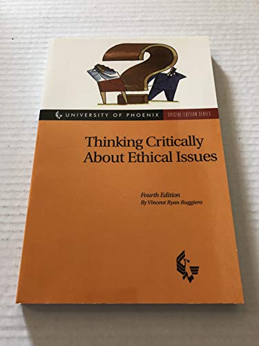 Imagen de archivo de Thinking Critically About Ethical Issues a la venta por Your Online Bookstore
