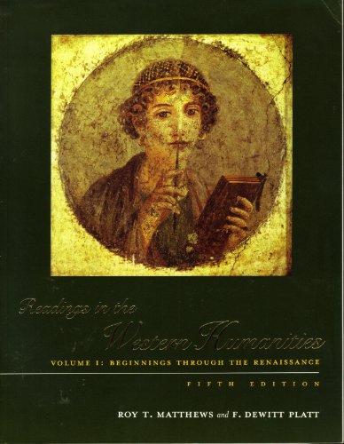 Imagen de archivo de Readings in the Western Humanities, Volume 1 a la venta por Goodwill Books