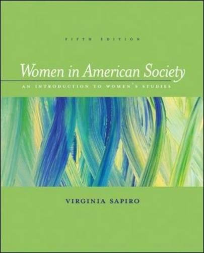 Imagen de archivo de Women In American Society: An Introduction to Women's Studies a la venta por Once Upon A Time Books