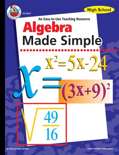 Beispielbild fr Algebra Made Simple : An Easy-to-Use Teaching Resource zum Verkauf von Better World Books