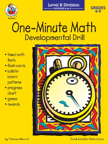 Beispielbild fr One-Minute Math Level B Division: Divisors 6 to 9 (Developmental Drill) zum Verkauf von SecondSale
