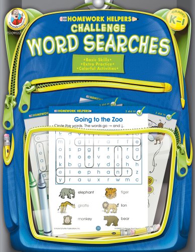 Challenge Word Searches, Grades K - 1 (Homework Helper)