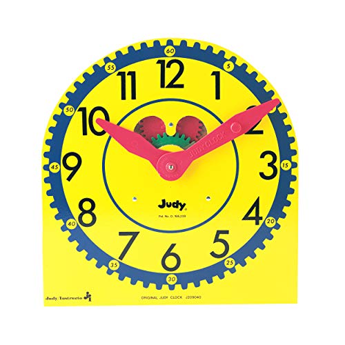 Imagen de archivo de Carson Dellosa Instructo Judy ClockTelling Time for KindergartenThird Grade, Kids Toy Clock with Movable Hands, Classroom or Homeschool (13.5" x 13") a la venta por ShowMe D Books