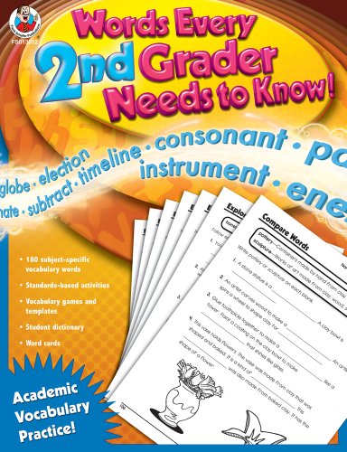 Stock image for Words Every Second Grader Needs to Know!: Academic Vocabulary Practice for sale by The Book Spot