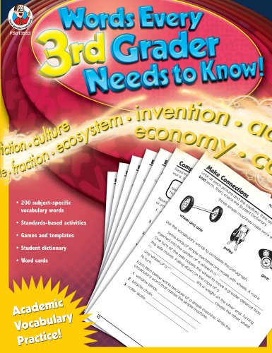Stock image for Words Every Third Grader Needs to Know!: Academic Vocabulary Practice for sale by SecondSale