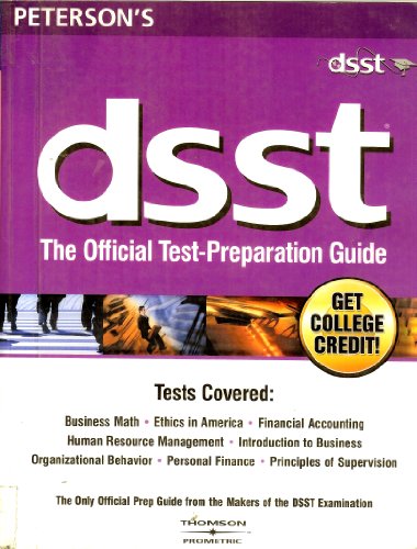 Get College Credit Dsst the Official Test-Preparation Guide