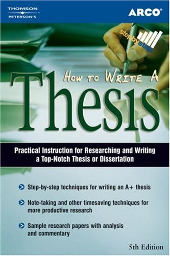 9780768910810: How to Write A Thesis 5e