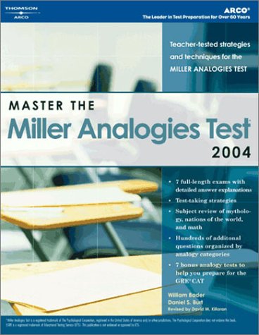 Stock image for Master the Miller Analogies Test 2004 for sale by Better World Books: West