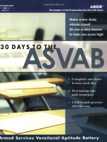 Beispielbild fr 30 Days to ASVAB, 1st ed (ARCO MILITARY TEST TUTOR) zum Verkauf von BooksRun