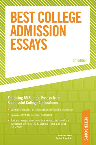 Beispielbild fr Best College Admission Essays (Peterson's Best College Admission Essays) zum Verkauf von BooksRun