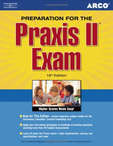 Beispielbild fr Arco Preparation for the Praxis II Exam zum Verkauf von ThriftBooks-Atlanta
