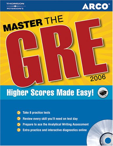 Imagen de archivo de Master the GRE, 2006/e w/CDROM (Peterson's Master the GRE) a la venta por Anderson Book