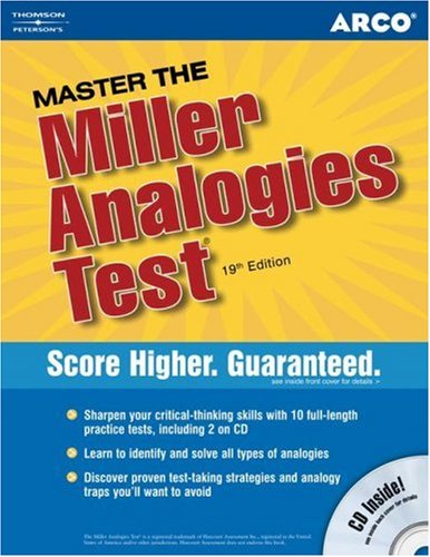 Master the Miller Analogies Test 2006 (9780768923070) by Arco