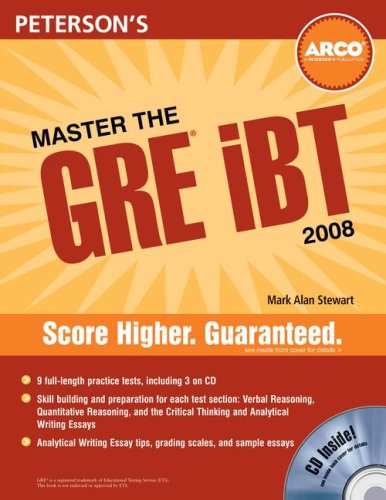 Master the GRE IBT 2008/e w/CD-ROM (9780768924497) by Arco