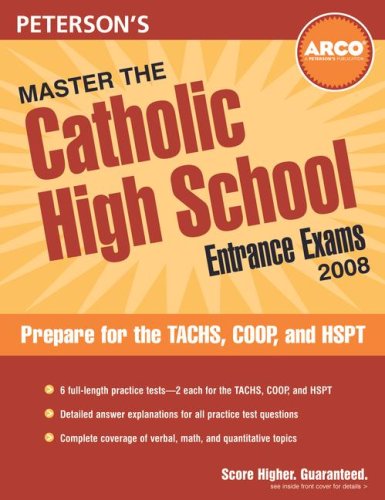 9780768924770: Peterson's Master the Catholic High School Entrance Exam 2008