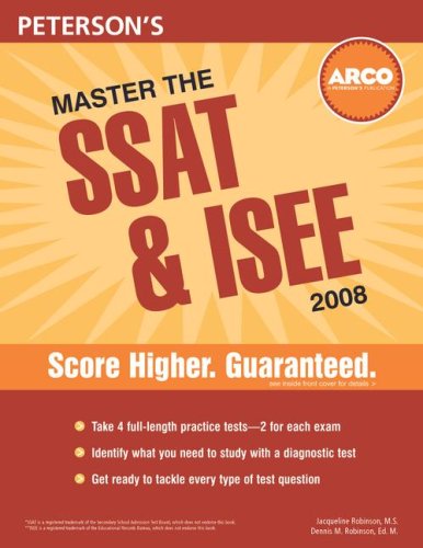 Stock image for Master the SSAT & ISEE 2008 (Peterson's Master the SSAT & ISEE) for sale by HPB-Red