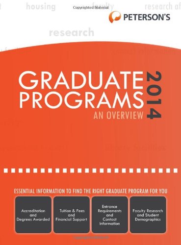 Stock image for Graduate Professional Programs: An Overview 2014 (Grad 1) (Petersons Graduate Professional Programs : An Overview) for sale by Bookoutlet1
