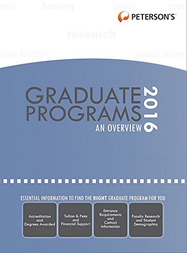 Stock image for Graduate & Professional Programs: An Overview 2016 for sale by Decluttr