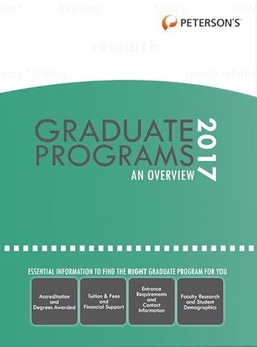 Stock image for Graduate & Professional Programs: An Overview 2017 (Peterson's Graduate & Professional Programs: Overview) for sale by Irish Booksellers