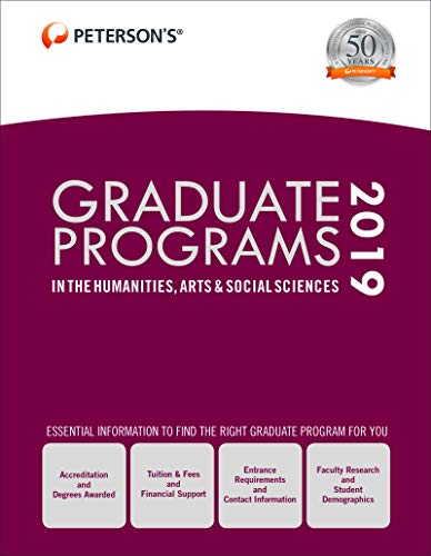 Imagen de archivo de Graduate Programs in the Humanities, Arts and Social Sciences 2019 (Grad 2) a la venta por Better World Books