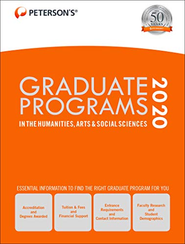 Imagen de archivo de Graduate Programs in the Humanities, Arts and Social Sciences 2020 a la venta por Better World Books