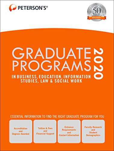 Imagen de archivo de Graduate Programs in Business, Education, Information Studies, Law and Social Work 2020 a la venta por Better World Books