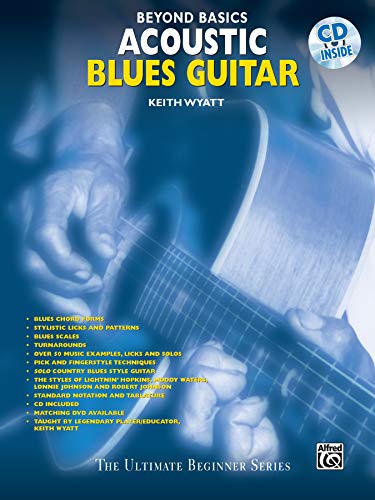 Imagen de archivo de Beyond Basics: Acoustic Blues Guitar, Book & CD a la venta por BookHolders