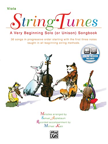 StringTunes -- A Very Beginning Solo (or Unison) Songbook: Viola, Book & Online Audio (9780769230009) by [???]