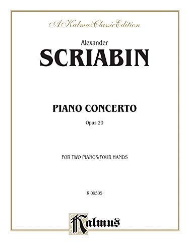 Stock image for Piano Concerto, Op. 20 (Kalmus Edition) for sale by Magers and Quinn Booksellers