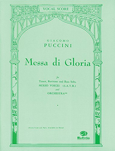 9780769243924: Giacomo puccini: messa di gloria (vocal score) chant