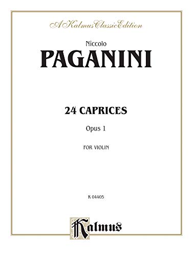 Imagen de archivo de Twenty-four Caprices, Op. 1: Unaccompanied (Kalmus Edition) a la venta por Magers and Quinn Booksellers
