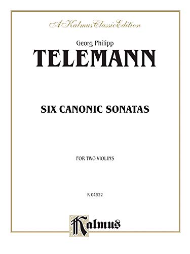 Imagen de archivo de Six Canonic Sonatas (Kalmus Edition) a la venta por Ergodebooks