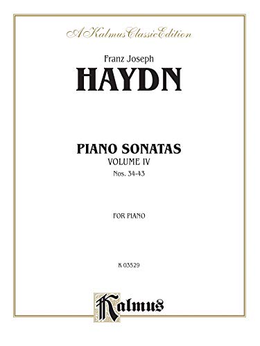 Stock image for Sonatas, Vol 4: Nos. 34-43 (Kalmus Edition) for sale by Magers and Quinn Booksellers