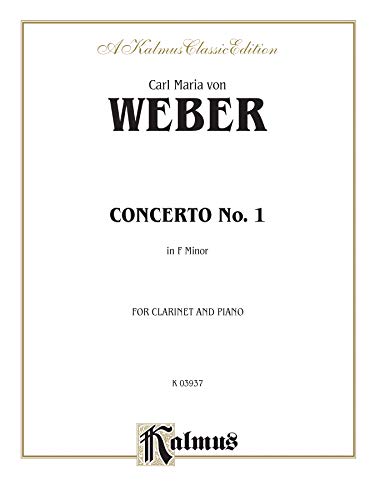 Imagen de archivo de Clarinet Concerto No. 1 in F Minor, Op. 73 (Orch.) (Kalmus Edition) a la venta por Magers and Quinn Booksellers