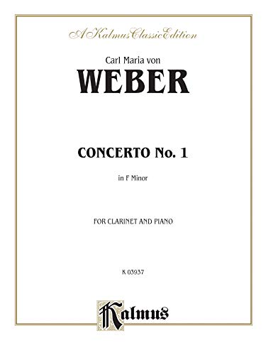 9780769261805: Clarinet Concerto No. 1 in F Minor, Op. 73 (Orch.): Part(s) (Kalmus Edition)